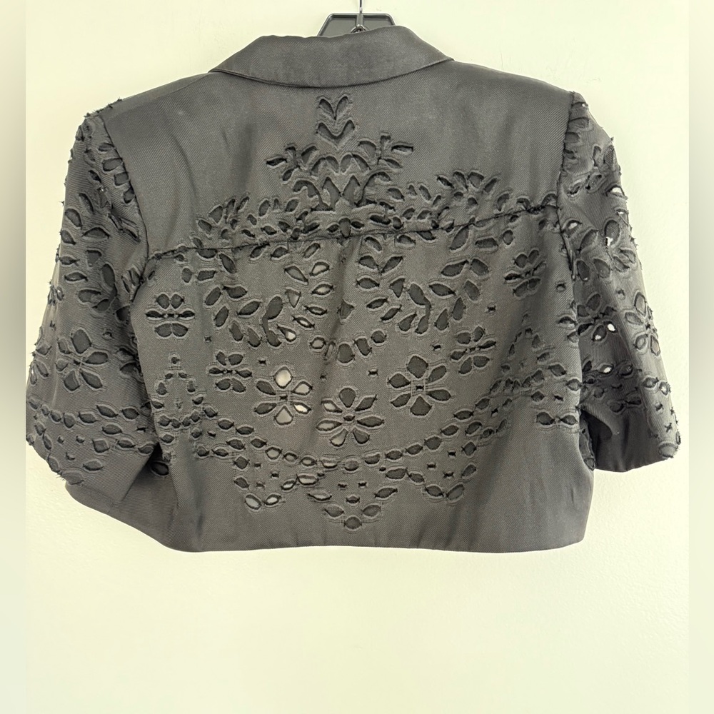 Carolina Herrera Elegant 100% Silk Long Dress With Cropped Jacket Size 10 - Picture 9 of 12
